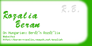 rozalia beran business card